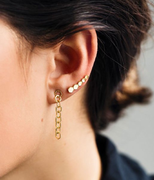 CLUSE  Essentiele Hexagon Ear Climber Earrings gold plated (CLJ51010)